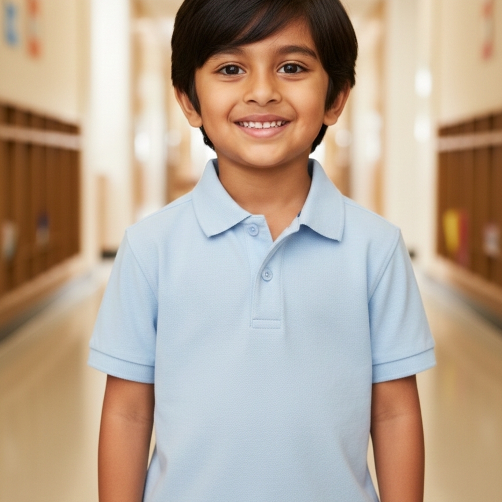 Kenneth Cole New York Light Blue Kids Polo